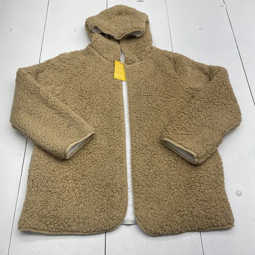 Women brown sherpa - brown, hooded